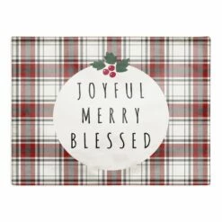 Best Sale 🔥 Joyful Merry Blessed 18x14 Cotton Twill Placemat by Designs Direct 👍