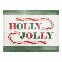 Best Sale 😍 Holly Jolly 🍬 Candy 18x14 Cotton Twill Placemat by Designs Direct 🔔