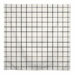 Promo 💯 Gray On Cream Grid 58x58 Tablecloth by Designs Direct 🤩