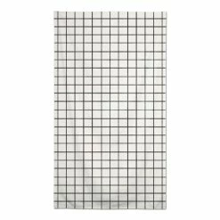 Best Sale 🛒 Gray On Cream Grid 58x102 Tablecloth by Designs Direct ❤️