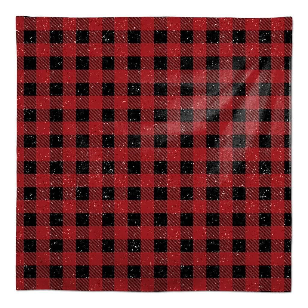 Discount π Red Black Buffalo Check 58x58 Tablecloth by Designs Direct π