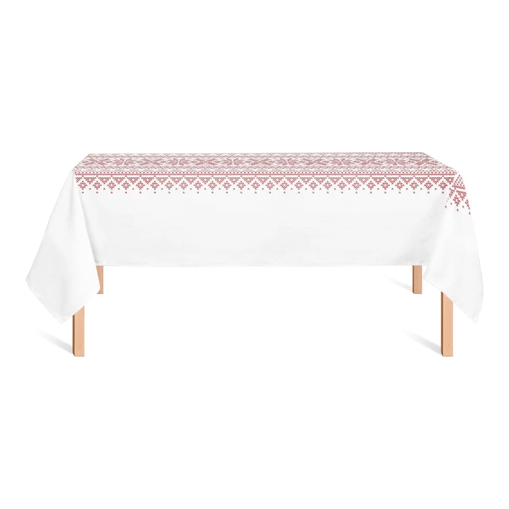 Best reviews of βοΈ Knit Snowflakes 58x102 Tablecloth by Designs Direct π - Image 2