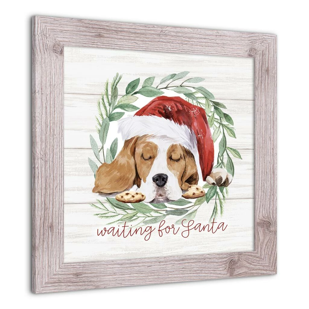 Wholesale π Designs Direct 16" x 16" Santa πΆ Dog Western White Framed Print π - Image 2