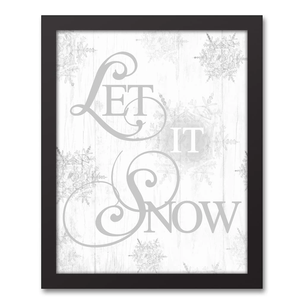 Wholesale ❤️ Let It Snowflakes 11x14 Black Framed Canvas by Designs Direct 😀