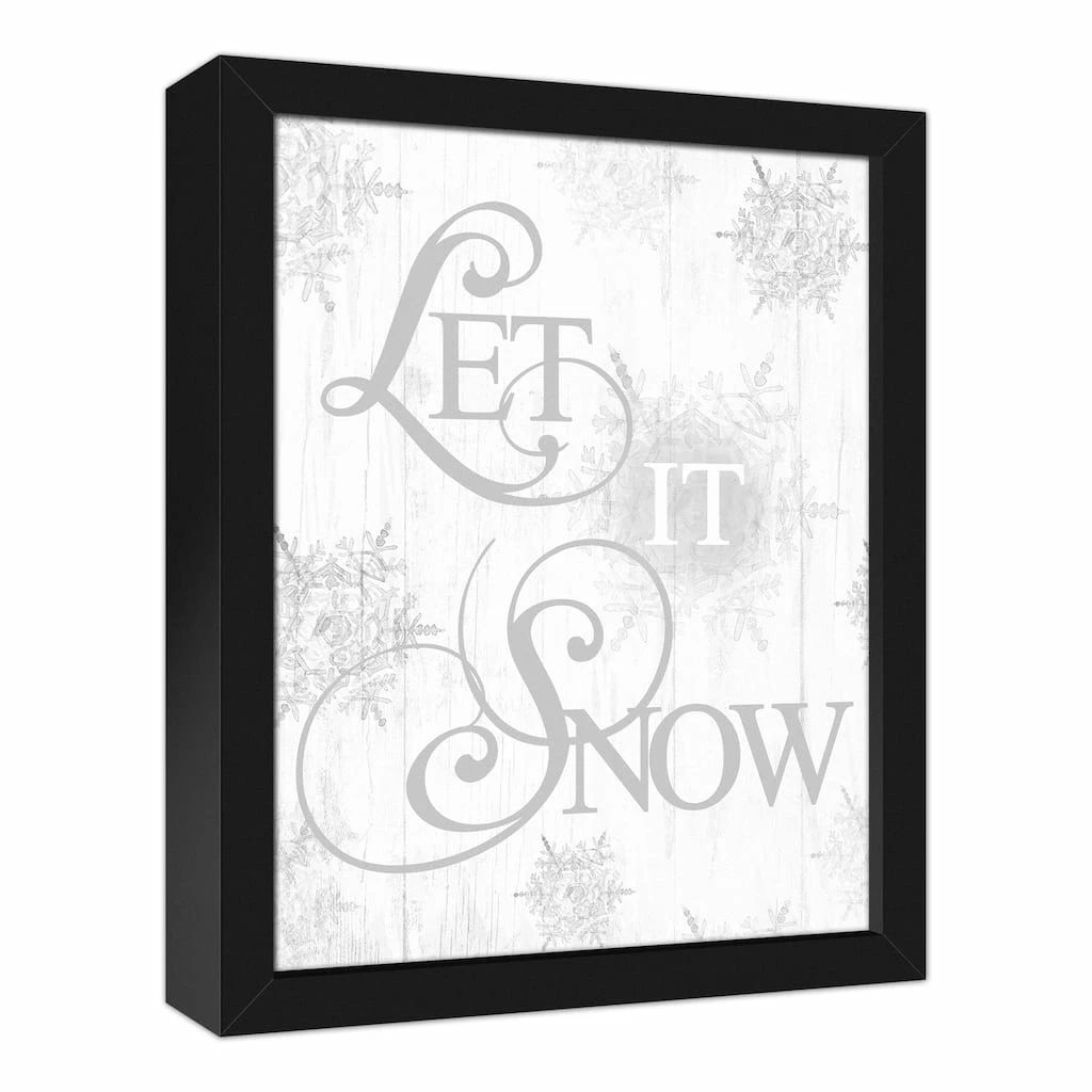 Wholesale ❤️ Let It Snowflakes 11x14 Black Framed Canvas by Designs Direct 😀 - Image 2