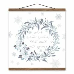 Best deal 😀 Silver Wreath 16x16 Teak Hanging Canvas by Designs Direct 😀