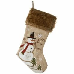 Wholesale โ 21" Alpine Collection Black Hat Snowman Stocking by National Tree Company ๐