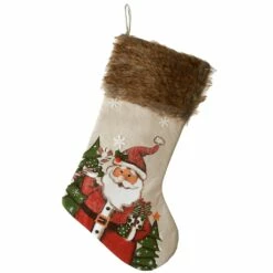 Deals 😍 21" Rural Homestead Collection Santa Stocking by National Tree Company 👏