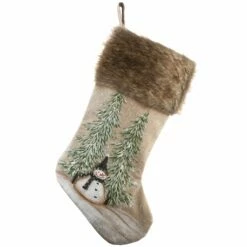 Best Pirce โจ 21" Alpine Collection Evergreens & Snowman Stocking by National Tree Company ๐งจ