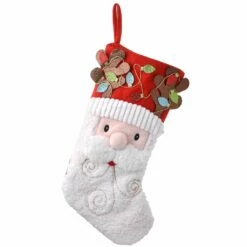 Wholesale ๐ 20" Be Merry Collection Novelty Santa Stocking by National Tree Company โค๏ธ