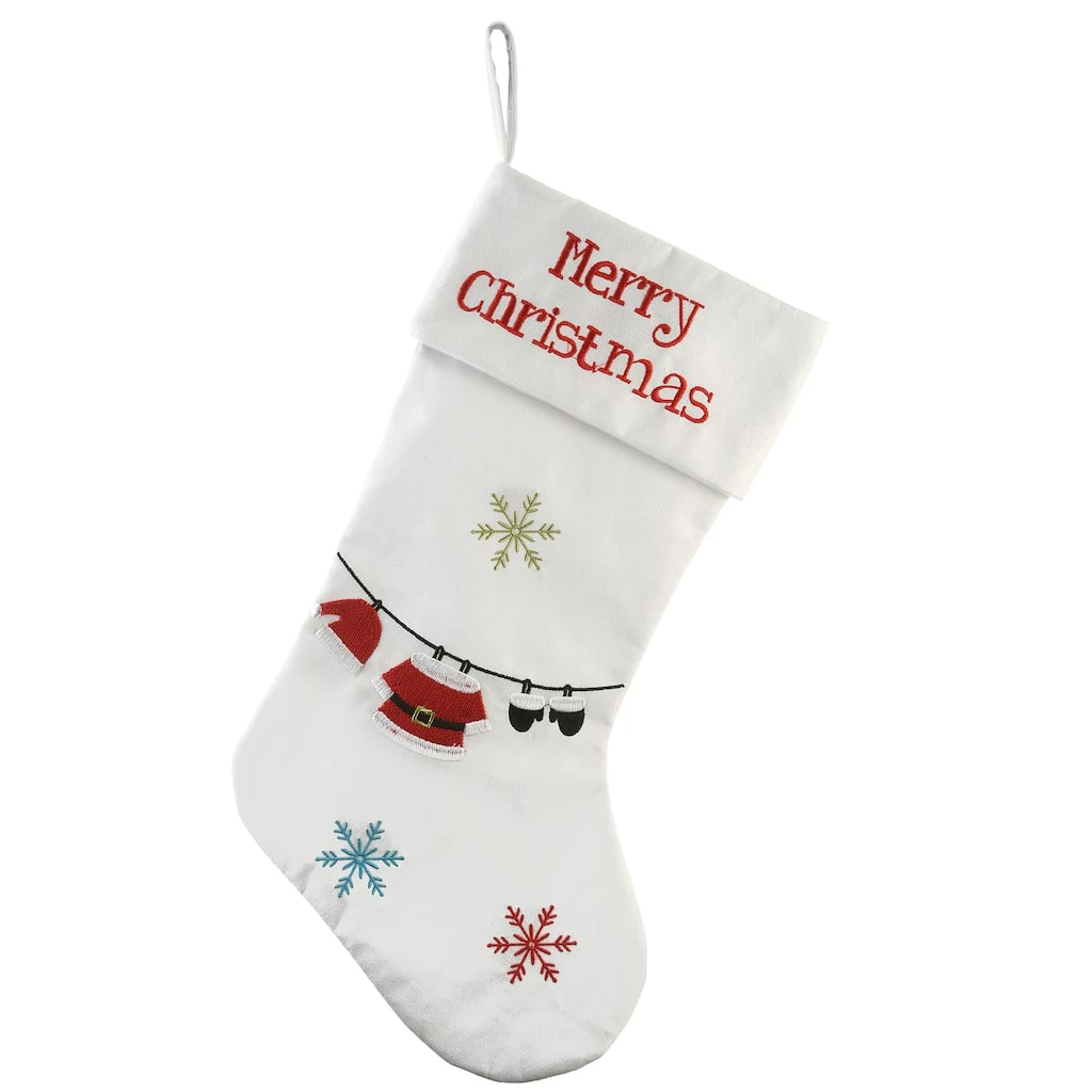 Cheap β 18" White Merry π
Christmas Stocking With Snowflakes by National Tree Company π§¨