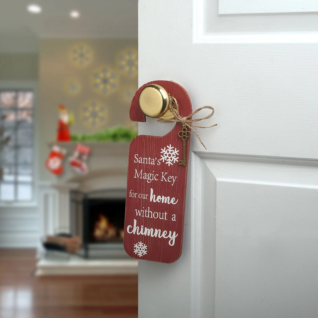 Best Sale ๐ 12" Santa’s Key Doorknob Sign by National Tree Company ๐งจ - Image 2