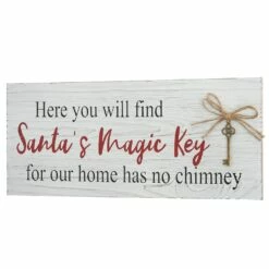 Coupon ⭐ 16" Santa’s Key Tabletop Sign by National Tree Company 💯