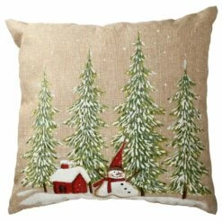 Deals ⌛ Beige Evergreen Trees Throw Pillow by National Tree Company ✔️