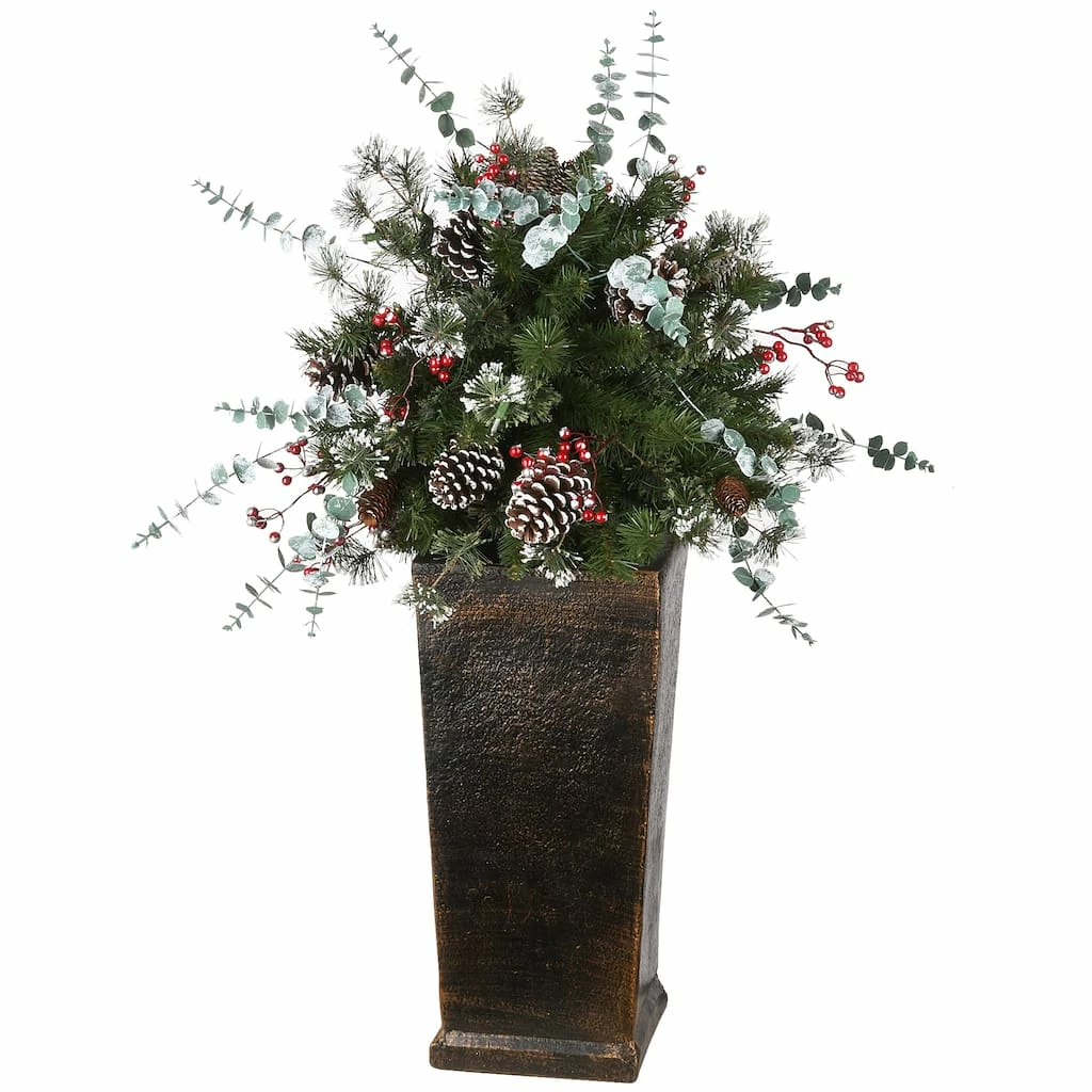 Outlet ๐คฉ 3ft. Pre-Lit Meadow Basin Artificial ๐ Christmas Tree in Tall Planter, Warm White LED Lights by National Tree Company ๐คฉ - Image 5