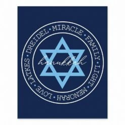 Best deal โ๏ธ Hanukkah Circle Words 8x10 Tabletop Canvas by Designs Direct ๐ฅฐ