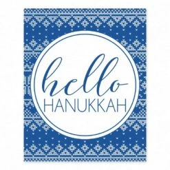 Best Sale 🔥 Hello Hanukkah Sweater Pattern 8x10 Tabletop Canvas by Designs Direct 🔥
