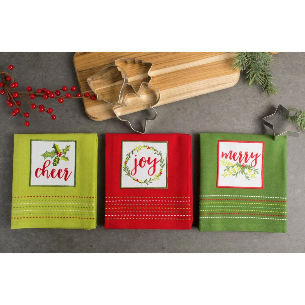 Coupon π DII® Assorted Holiday Greetings Embellished Dishtowel Set 𧨠- Image 5