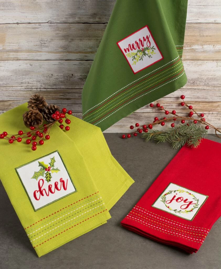 Coupon π DII® Assorted Holiday Greetings Embellished Dishtowel Set 𧨠- Image 7