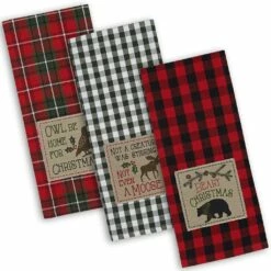 Wholesale 🛒 DII® Cabin 🎄 Christmas Embroidered Dishtowel Set 🔥