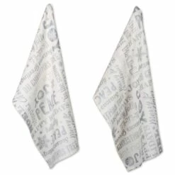 Buy 😉 DII® Silver ❄ Christmas Collage Dishtowel Set ❤️