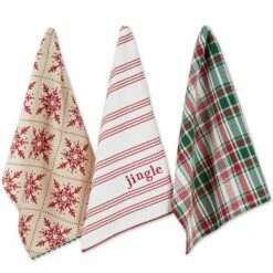 Cheap 🧨 DII® Assorted Jingle Dishtowel Set ⭐
