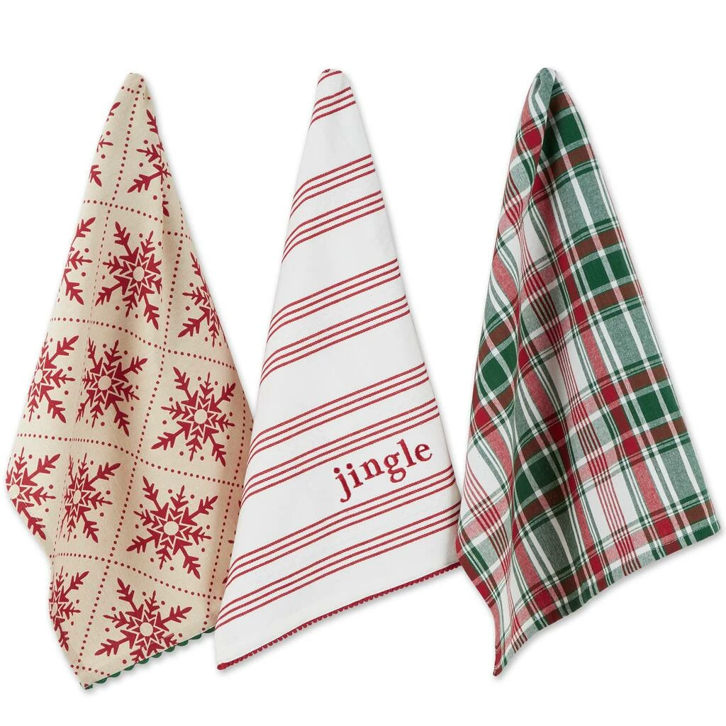 Cheap 🧨 DII® Assorted Jingle Dishtowel Set ⭐
