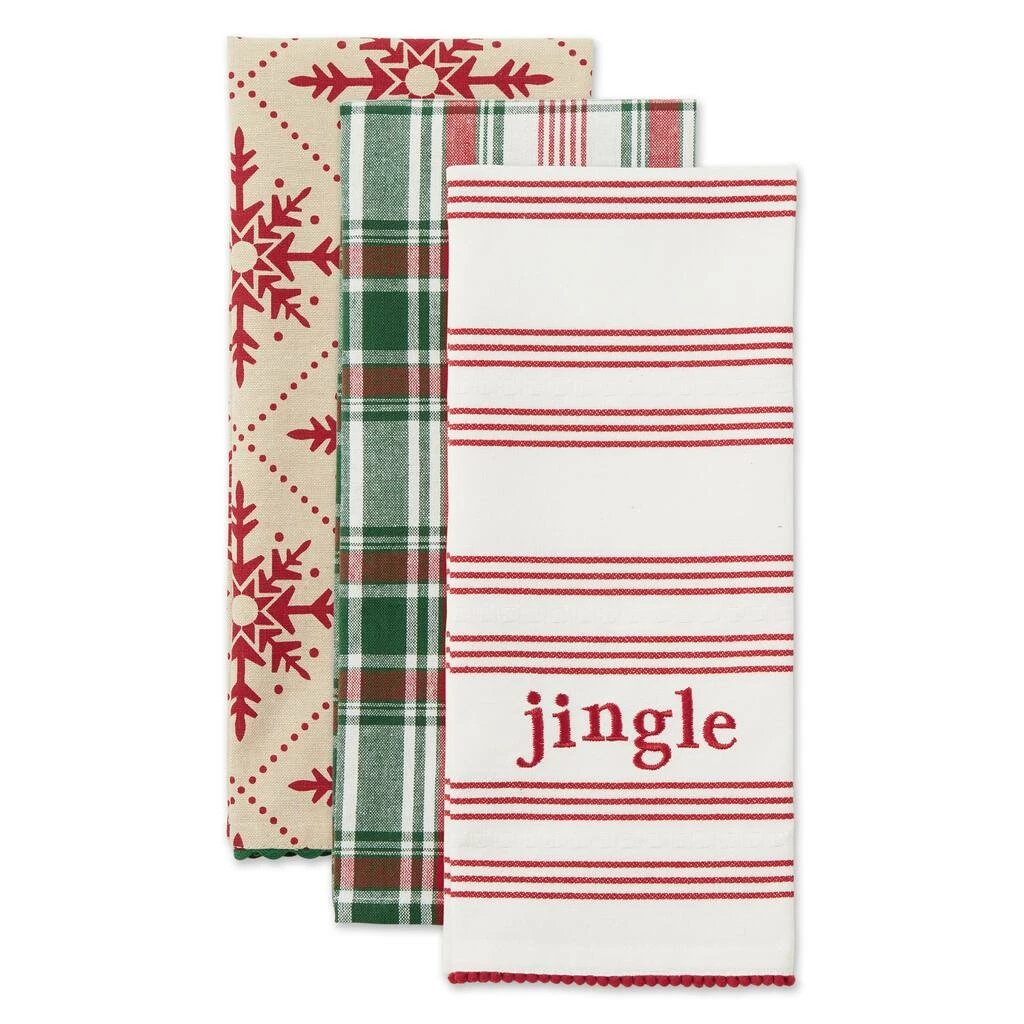 Cheap 🧨 DII® Assorted Jingle Dishtowel Set ⭐ - Image 8