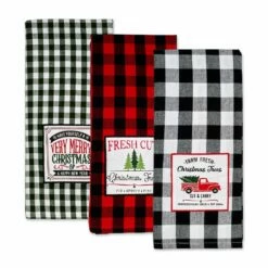Promo 😉 DII® ❄ Christmas Tree Farm Embellished Dishtowels Set 👏