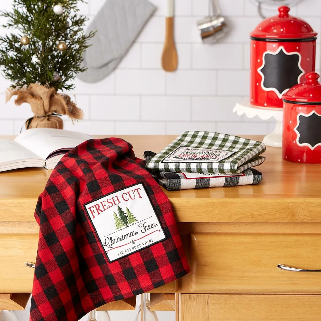 Promo 😉 DII® ❄ Christmas Tree Farm Embellished Dishtowels Set 👏 - Image 9