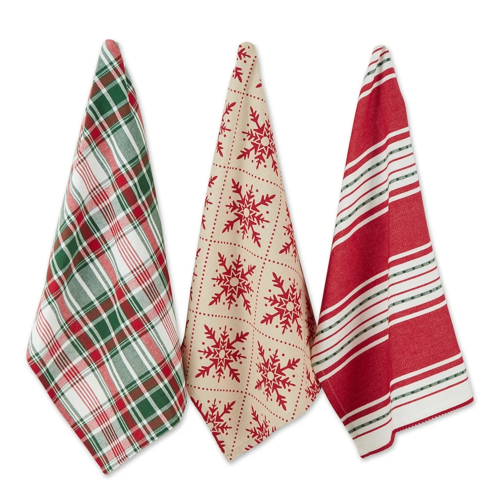 Deals ๐ DII® Assorted Scandinavian Snowflakes Dishtowel Set ๐ฏ