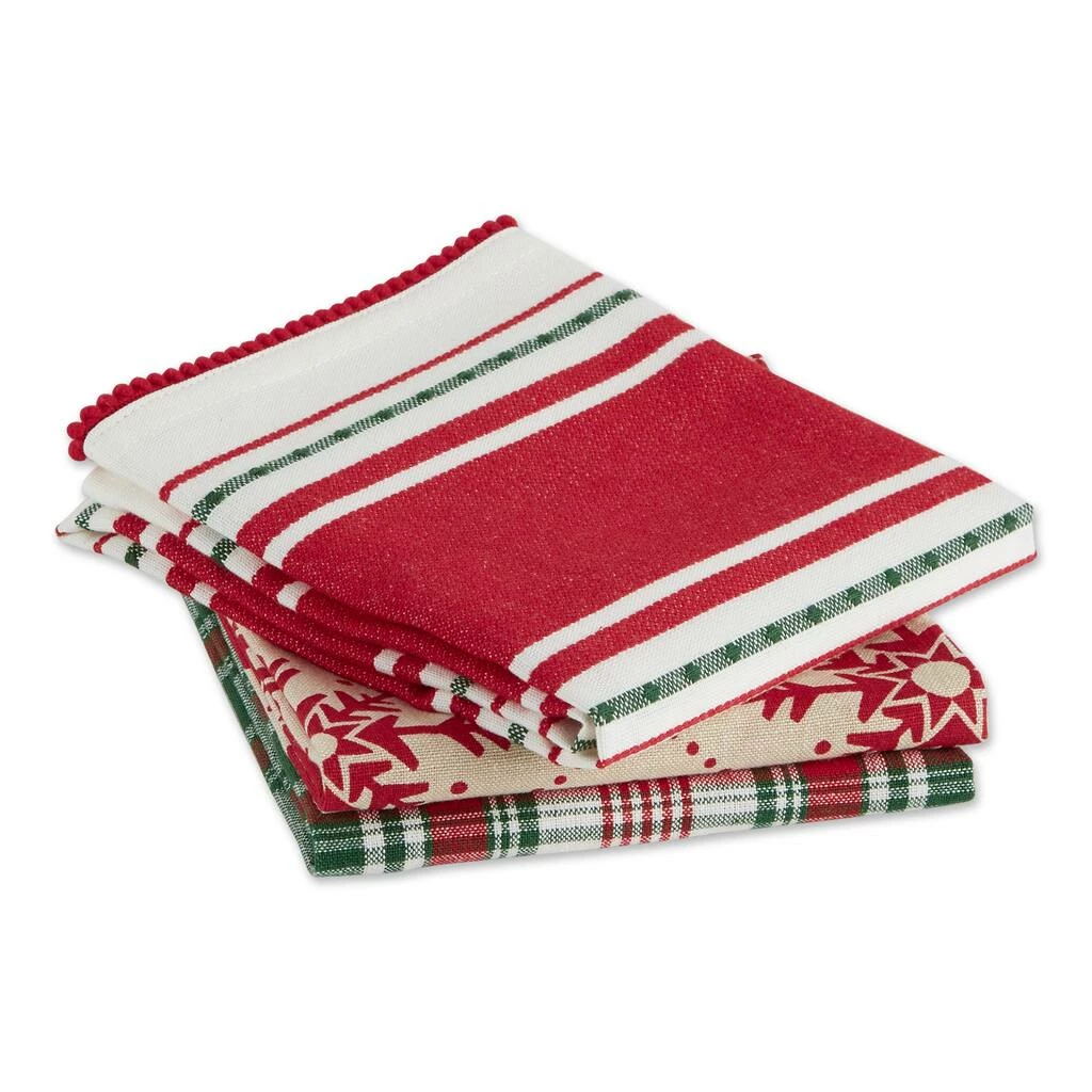 Deals ๐ DII® Assorted Scandinavian Snowflakes Dishtowel Set ๐ฏ - Image 2