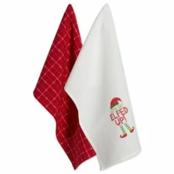 Outlet 😀 DII® Assorted Elfed Up Holiday Printed Dishtowel Set ⭐
