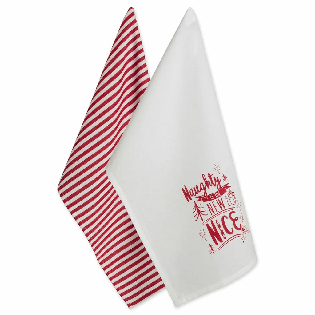 Flash Sale ๐ DII® Assorted Naughty Nice Holiday Printed Dishtowel Set โ