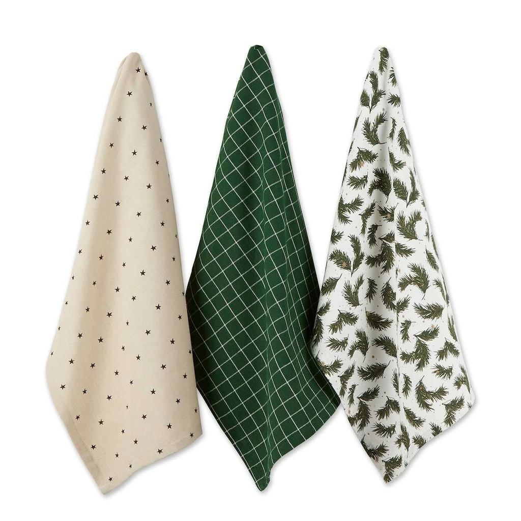 Flash Sale 🎉 DII® Assorted Holiday Greenery Dishtowel Set 🔔
