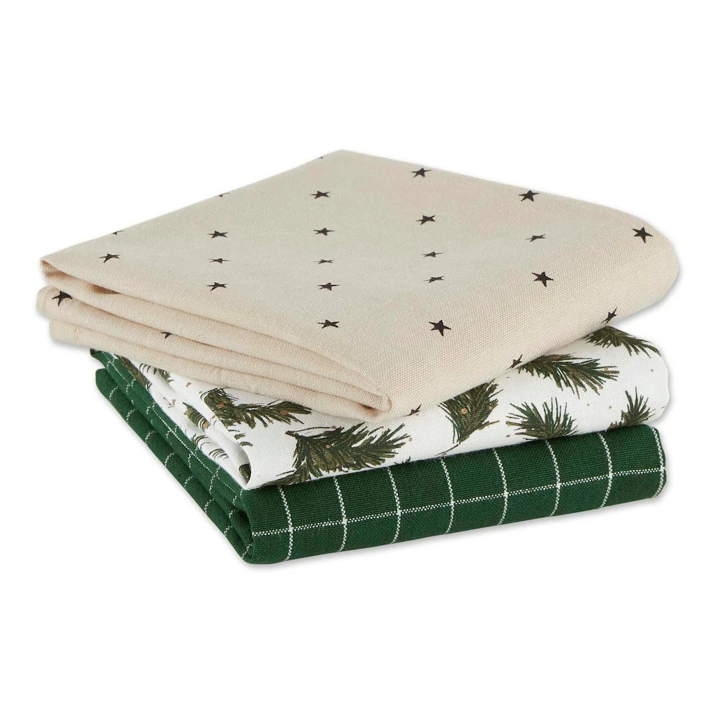 Flash Sale 🎉 DII® Assorted Holiday Greenery Dishtowel Set 🔔 - Image 2