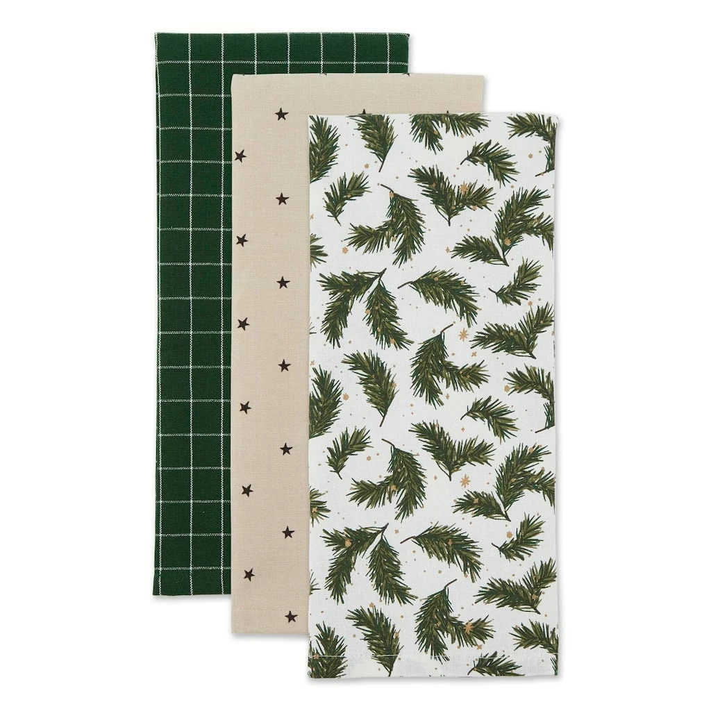 Flash Sale 🎉 DII® Assorted Holiday Greenery Dishtowel Set 🔔 - Image 3