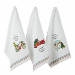 Promo 🔥 DII® Holidays On Wheels Printed Dishtowel Set 😍