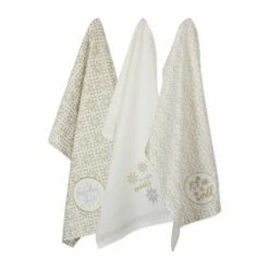 Budget 🧨 DII® Assorted Winter Sparkle Embellished Dishtowel Set 🛒