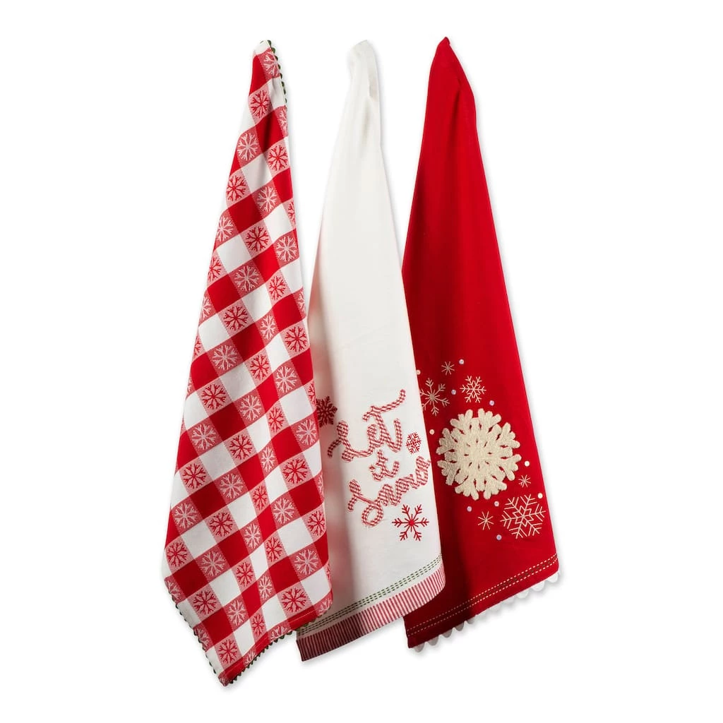 Promo ๐ฏ DII® Santa Chef Clause Kitchen, Let It Snow Dishtowel Set โญ