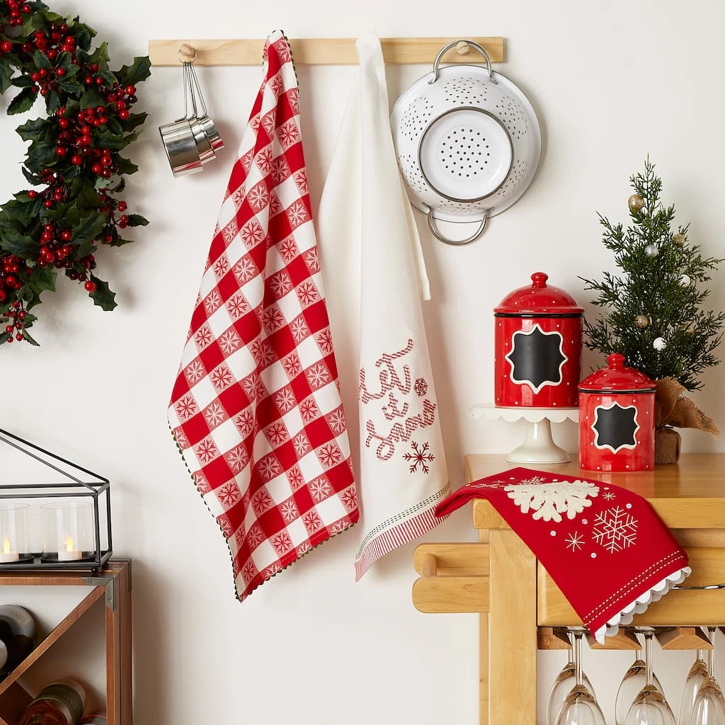 Promo ๐ฏ DII® Santa Chef Clause Kitchen, Let It Snow Dishtowel Set โญ - Image 10