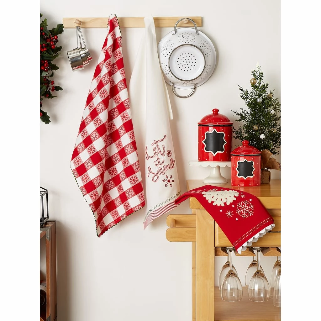 Promo ๐ฏ DII® Santa Chef Clause Kitchen, Let It Snow Dishtowel Set โญ - Image 11