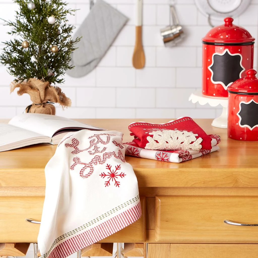 Promo ๐ฏ DII® Santa Chef Clause Kitchen, Let It Snow Dishtowel Set โญ - Image 7