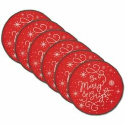 Discount โญ DII® Be Merry & Bright Embellished Placemats, 6ct. ๐