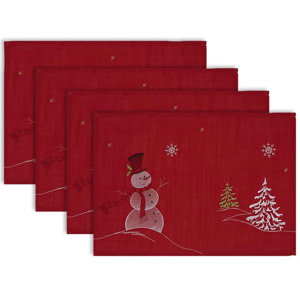 Coupon ๐ฏ DII® Embroidered Snowman Placemats, 4ct. ๐งจ