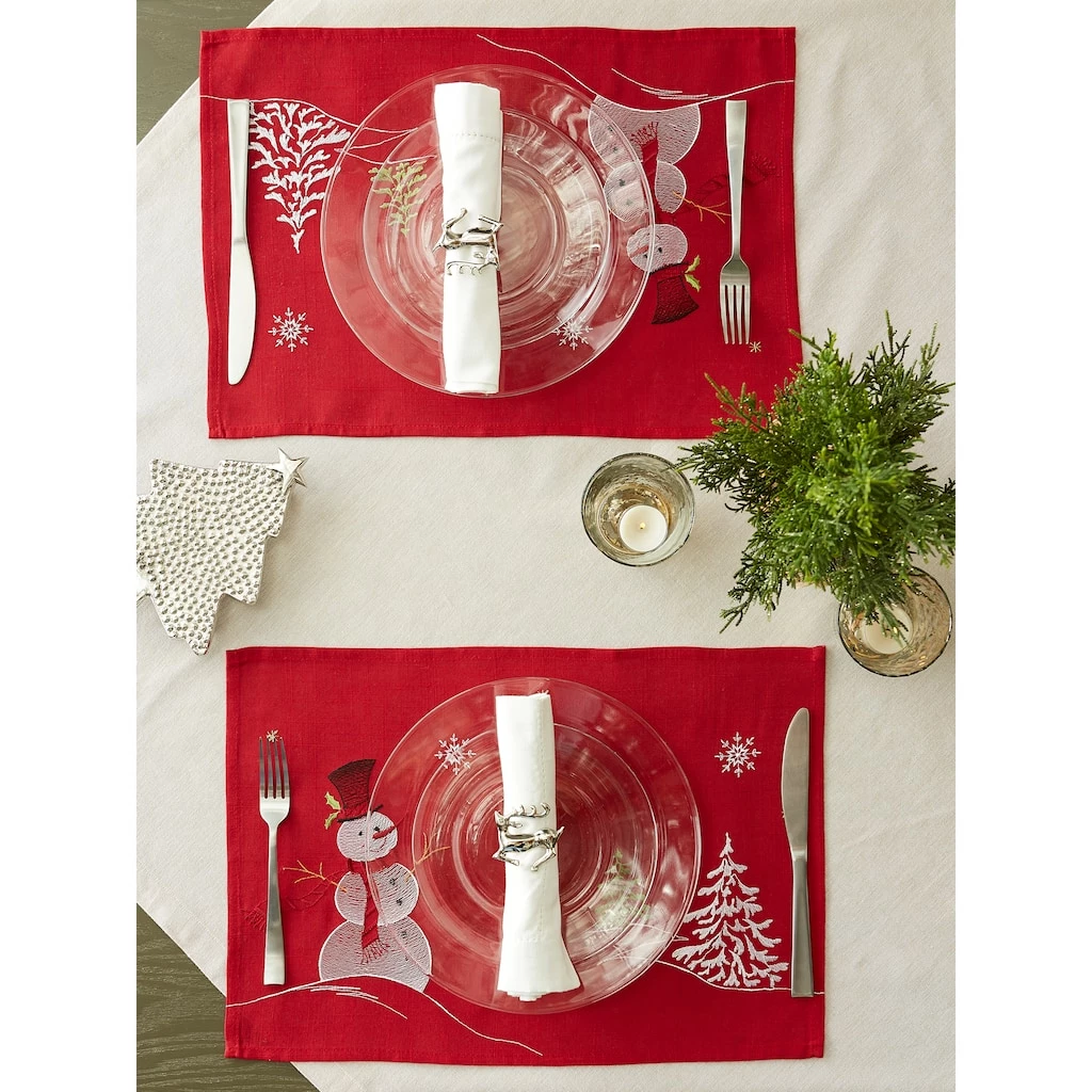 Coupon ๐ฏ DII® Embroidered Snowman Placemats, 4ct. ๐งจ - Image 10