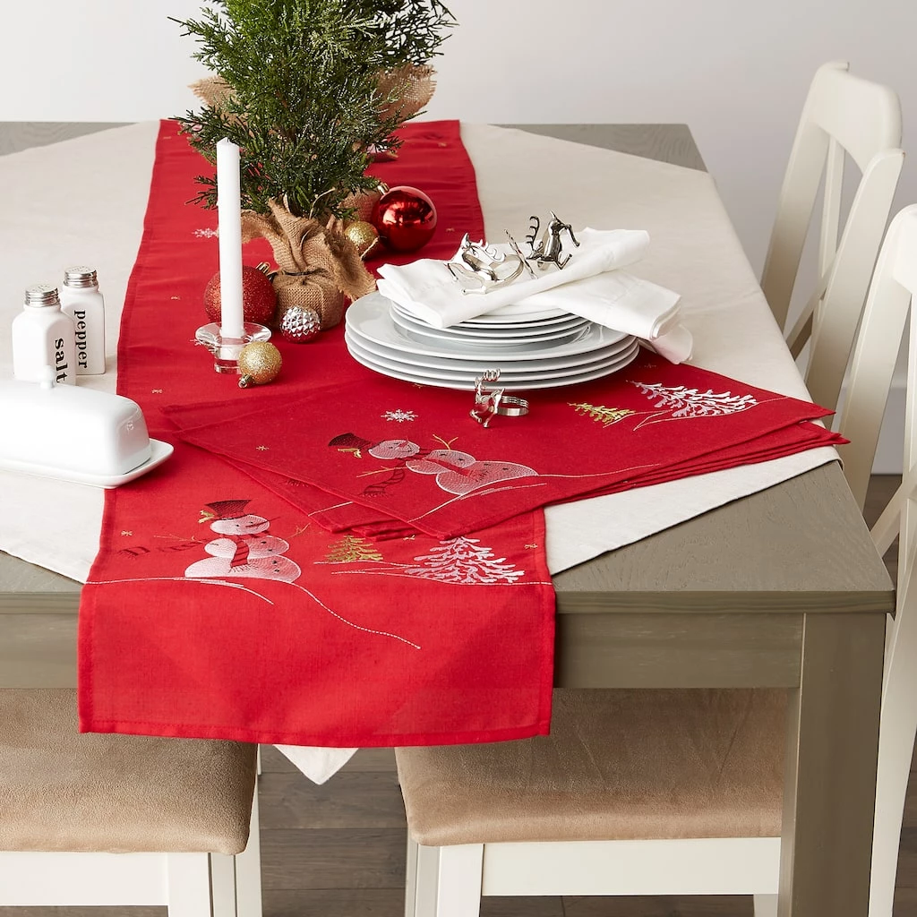 Coupon ๐ฏ DII® Embroidered Snowman Placemats, 4ct. ๐งจ - Image 5