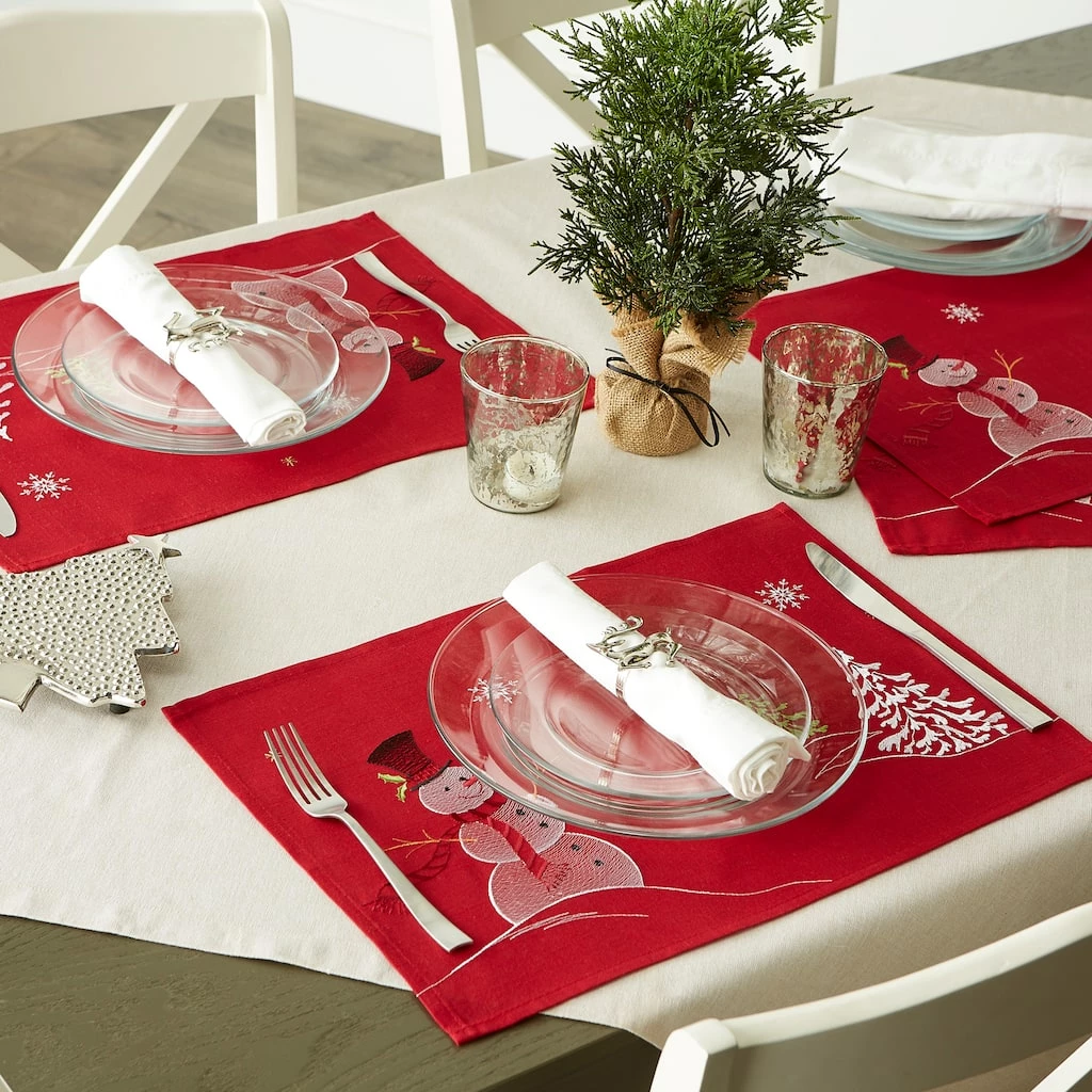 Coupon ๐ฏ DII® Embroidered Snowman Placemats, 4ct. ๐งจ - Image 9