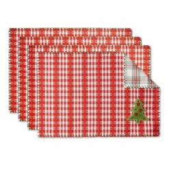 Discount ๐ DII® Embellished Jolly Tree Placemats, 4ct. ๐ฅ