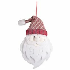 Outlet ⭐ DII® Hanging Foam Santa with Plaid Hat 🥰
